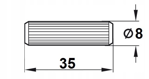 Kołek drewniany meblowy montażowy 8×35 mm - obrazek 2