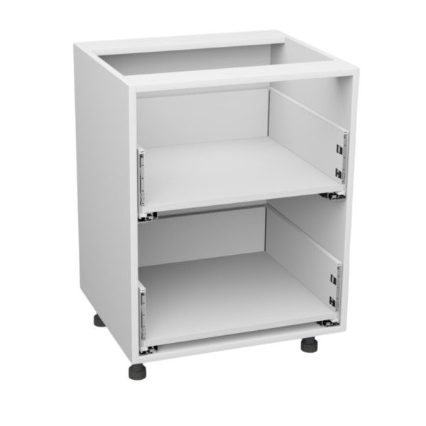 Korpus meblowy kuchenny, Szafka kuchenna z dwiema szufladami - Biały klasyczny