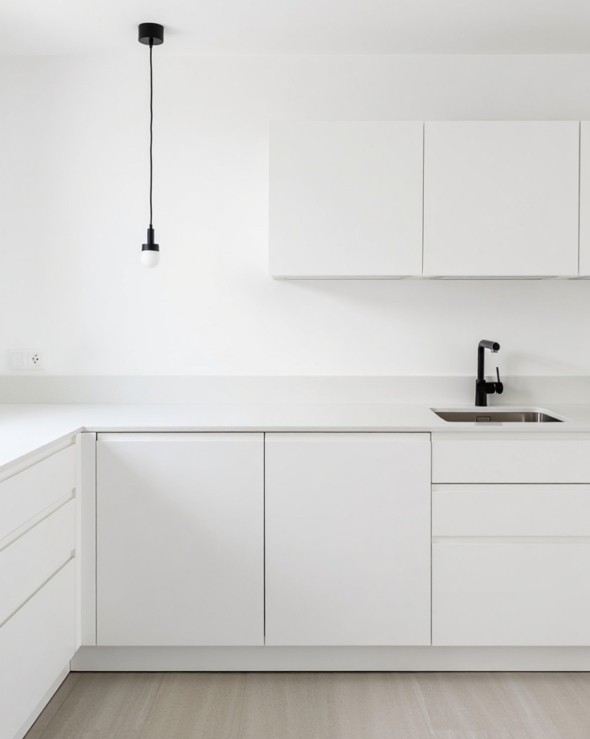 Korpus meblowy kuchenny, Szafka kuchenne wysoka pod piekarnik z trzema szufladami - Biały klasyczny - obrazek 3