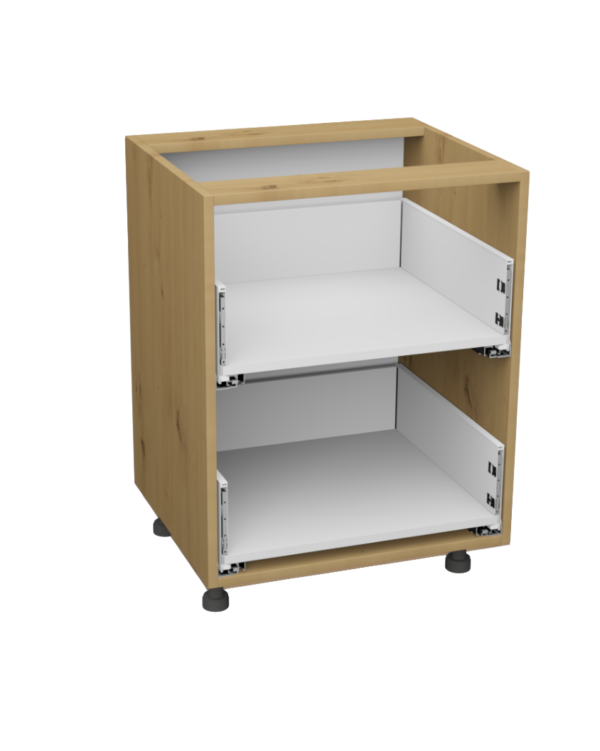 Korpus meblowy kuchenny, Szafka kuchenna z dwiema szufladami - Dąb Artisan