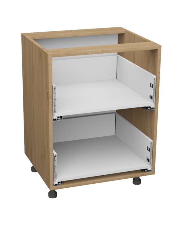 Korpus meblowy kuchenny, Szafka kuchenna z dwiema szufladami - Dąb Wotan