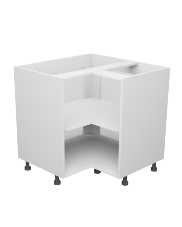 Korpus meblowy kuchenny, Szafka kuchenna rogowa, front narożny – Biały klasyczny