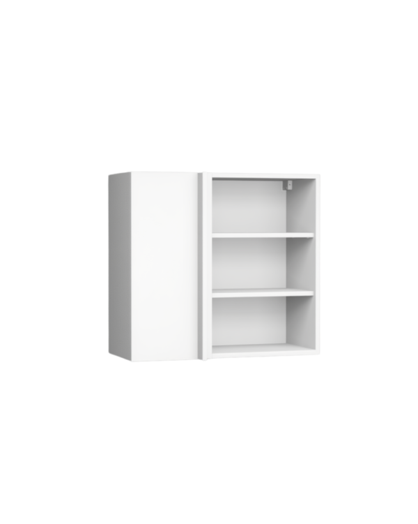 Korpus meblowy kuchenny górny, Szafka wisząca rogowa z półkami 720mm – Biały klasyczny