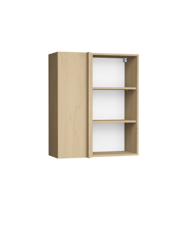 Korpus meblowy kuchenny górny, Szafka wisząca rogowa z półkami 950mm – Dąb Craft Złoty