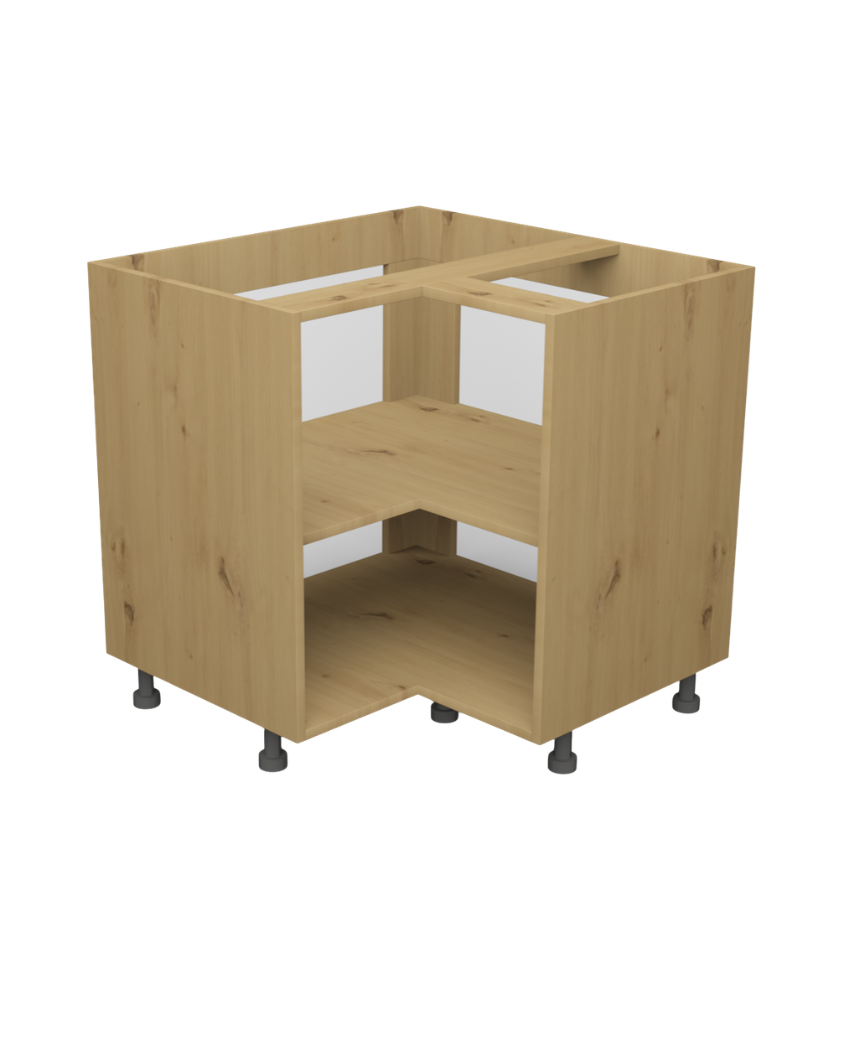 Korpus meblowy kuchenny, Szafka kuchenna rogowa, front narożny – Dąb Artisan