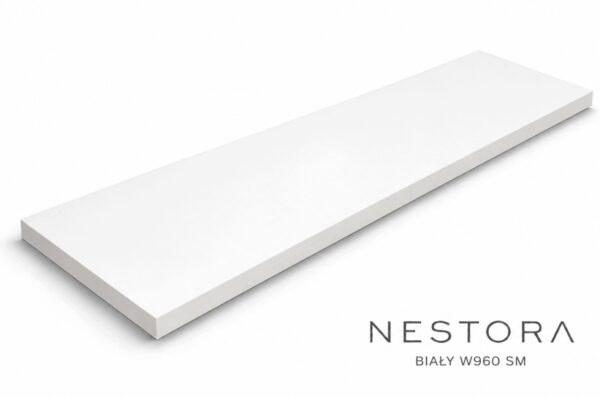 Półka meblowa EGGER – biała W960 SM, głębokość 30 cm
