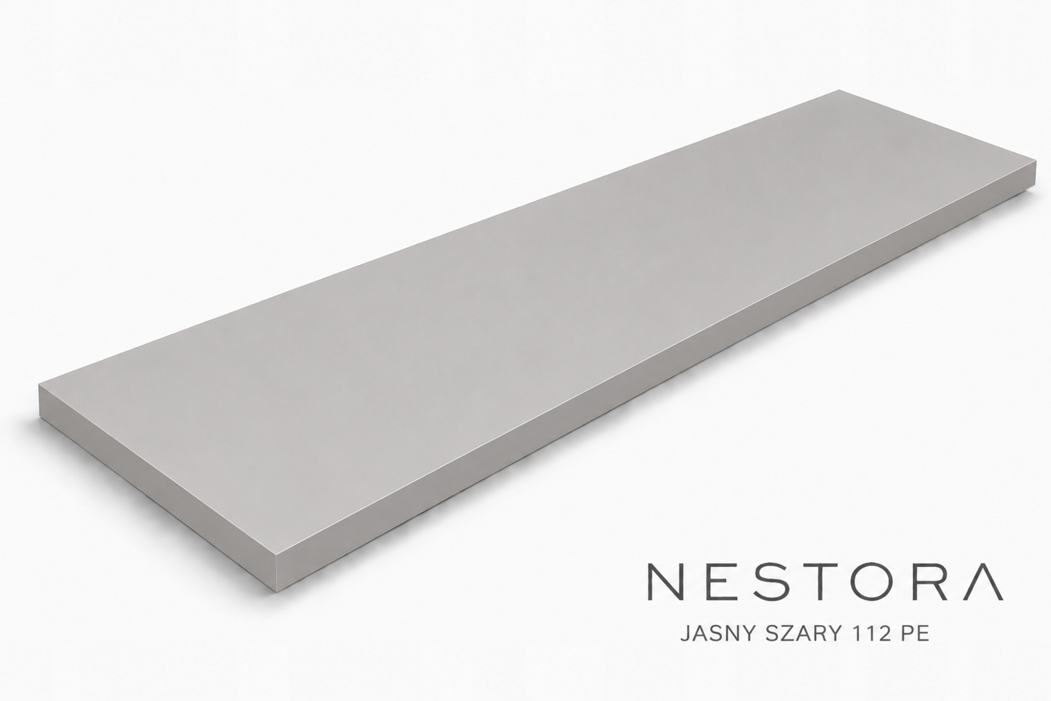 Półka meblowa EGGER – jasny szary U112 PE, głębokość 30 cm